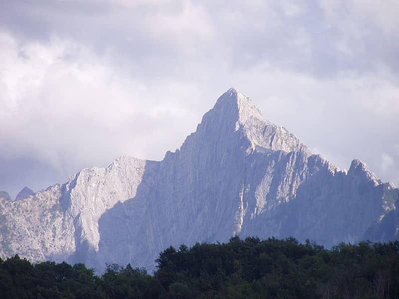 Pizzo d'Uccello mountain in the Apuan Alps