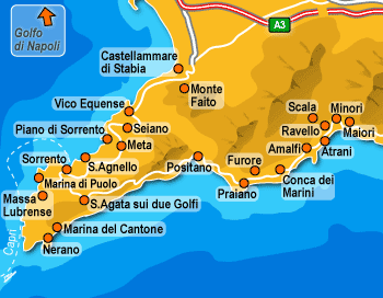 Sorrento Peninsula Coast map