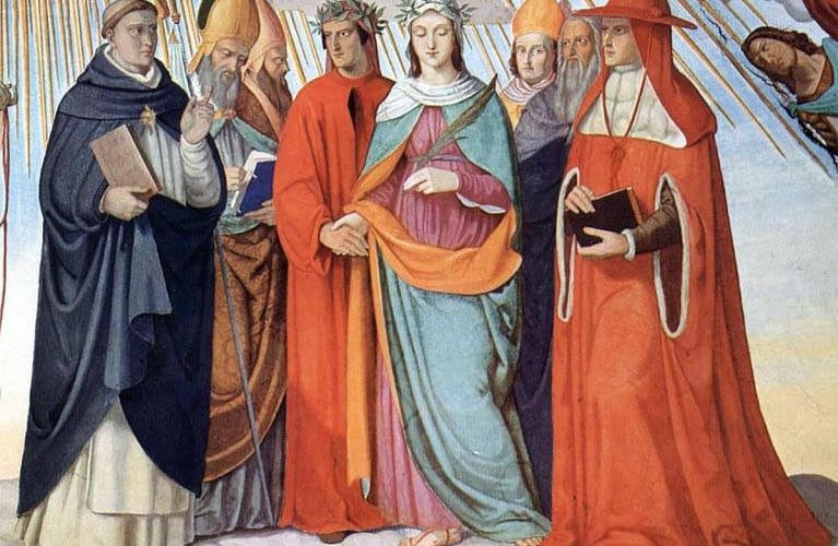 Dante, Beatrice, Thomas Aquinas in Paradise Canto 10 Divine Comedy