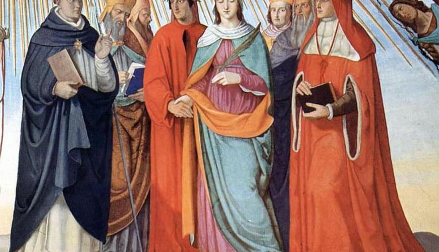 Dante, Beatrice, Thomas Aquinas in Paradise Canto 10 Divine Comedy