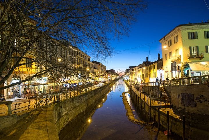 Milan - Navigli canals by night