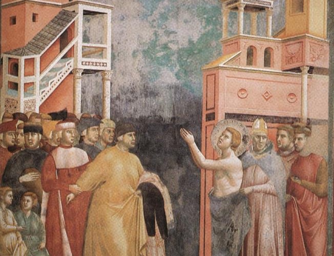 Giotto. St Francis Renunciation of Wordly Goods