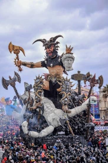 Viareggio Carnival - "The Barbarians" float