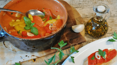 Peperonata, delicious pepper and tomato dish