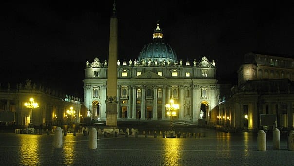 Saint Peter's Square with Basilica and the Vatican Obelisk in Rome
