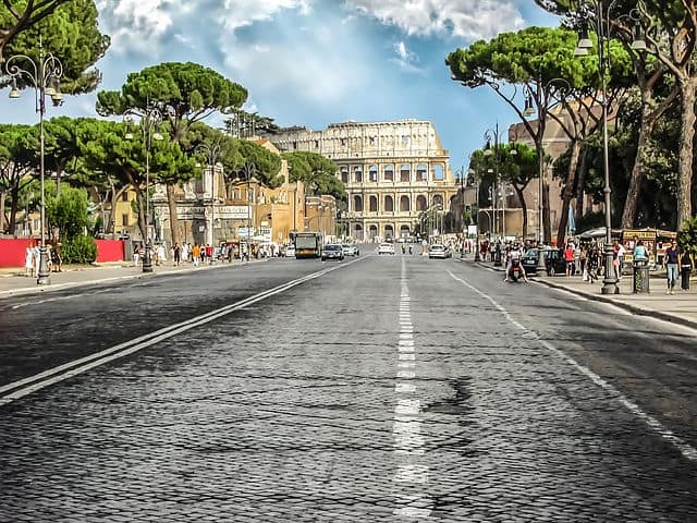 Rome - Road leading to the Colosseum