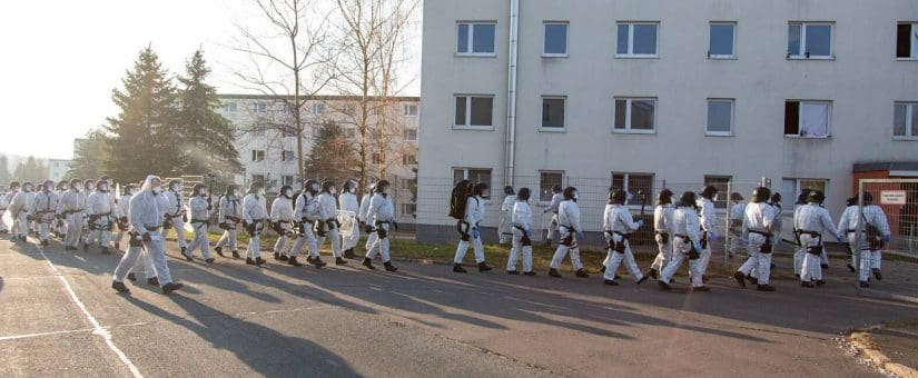 Germany Suhl Thuringia Migrants Riot Police
