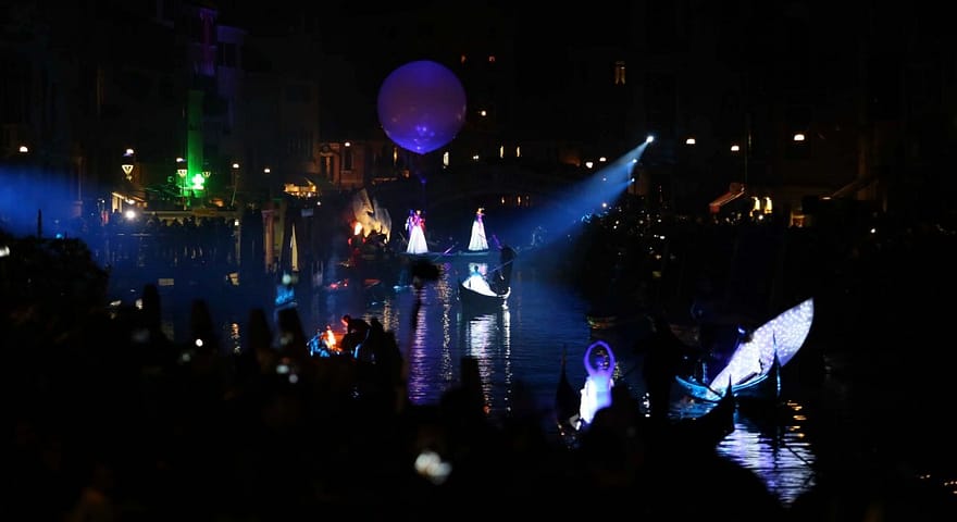 Carnival of Venice. Festa Veneziana on the Water, first part